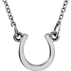 14K White Gold Horseshoe 18-Inch Necklace