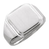 Sterling Silver Posh Mommy Men's Square Signet Ring (Size 10)