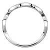 14k White Gold Infinity-Inspired Band Mounting, Size 7