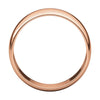 14k Rose Gold 7mm Half Round Light Band, Size 6.5