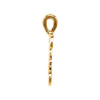 14k Yellow Gold "H" Medium Initial Pendant