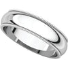 Sterling Silver 5mm Milgrain Comfort Fit Band, Size 7