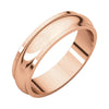 5mm Half Round Edge Band in 14K Rose Gold (Size 9)