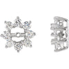 Pair of 1 1/5 CTTW Diamond Earring Jacket in 14k White Gold
