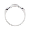 14k White Gold Stackable Diamond Ring, Size 7