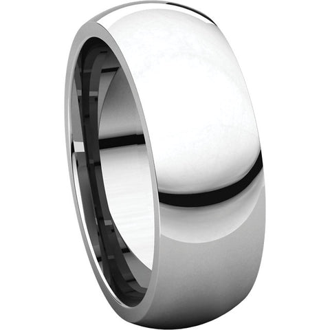 Sterling Silver 7mm Comfort Fit Band, Size 10