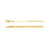 3 mm Flexible Herringbone Chain in 14k Yellow Gold ( 24 Inch )