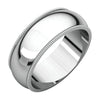 10k White Gold 7mm Milgrain Wedding Band for Men, Size 13