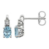 14K White Gold Sky Blue Topaz & 0.02 CTW Diamond Accented Earrings