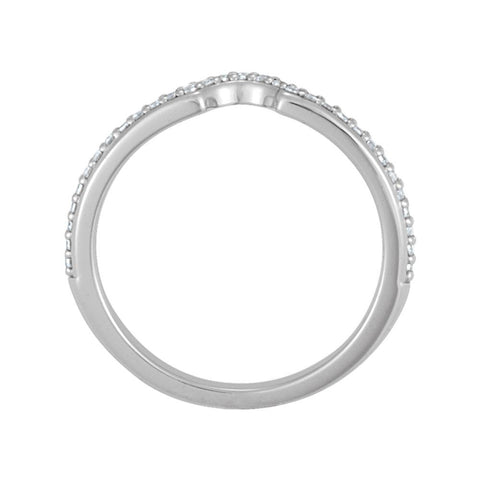 14k White Gold 1/6 CTW Diamond Wedding Band for Matching Engagement Ring, Size 7