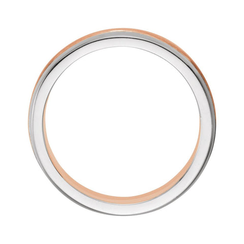 14k Rose Gold & White 6.75mm Band Size 11.5