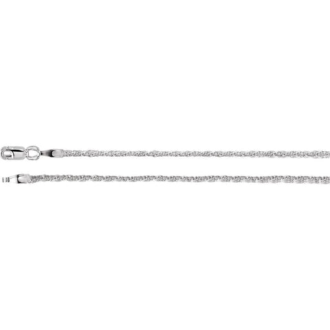 1.5 mm Twisted Wheat Chain in Sterling Silver ( 16.00-Inch )