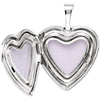 Sterling Silver Heart Locket with Cross