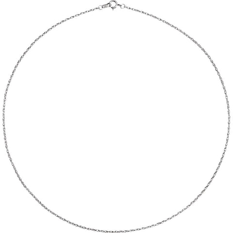 Platinum 1.3mm Rope 20" Chain