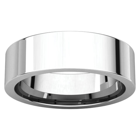 Continuum Sterling Silver 6mm Flat Comfort Fit Band, Size 7