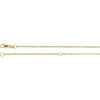 Sterling Silver With 18K Yellow Gold Plating 1.5mm Adjustable Rolo 18-20-Inch Chain