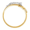 14k White/Yellow Gold Men's Crucifix Ring, Size 11