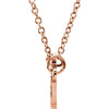 14k Rose Gold Tiny Posh Lotus 16-18" Necklace