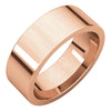 Flat Comfort-Fit Wedding Band Ring in 14k Rose Gold ( Size 9 )