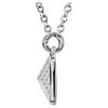14k White Gold Granulated Design 18" Necklace
