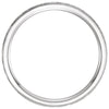 14k White Gold 2mm Flat Comfort Fit Milgrain Hammer Finish Band Size 5