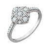 14k White Gold 3/8 ctw. Diamond Ring, Size 7