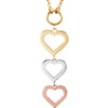 Heart Design Necklace in 14k Yellow-White-Rose Gold ( 18.00-Inch )