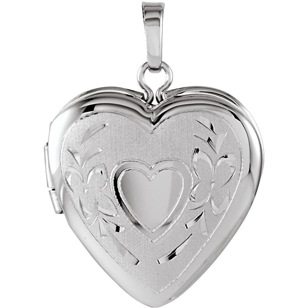 Sterling Silver 22.25x16mm Heart Shape Locket