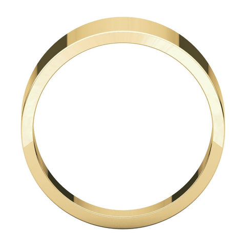 14k Yellow Gold 10mm Flat Tapered Band , Size 7