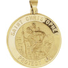 25.50 mm Hollow Round St. Christopher Medal in 14K Yellow Gold