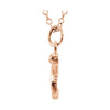14k Rose Gold Letter "I" Lowercase Script Initial Necklace