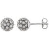 14K White Gold 3/4 CTW Diamond Earrings