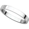 14k White Gold 2.5mm Flat Band, Size 6