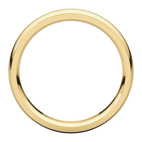 14k Yellow Gold 5mm Comfort Fit Edge Band , Size 9.5