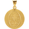 14k Yellow Gold 18.25mm Hollow Round Miraculous Medal