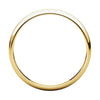 10k Yellow Gold 2.5mm Half Round Light Band, Size 7