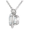 14k White Gold White Topaz & .05 CTW Diamond 16" Necklace