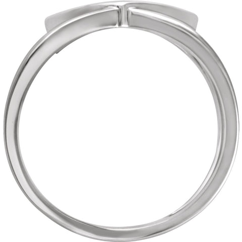 14k White Gold Freeform Ring, Size 7