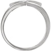 14k White Gold Freeform Ring, Size 7