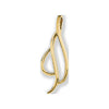 14k White Gold Freeform Pendant