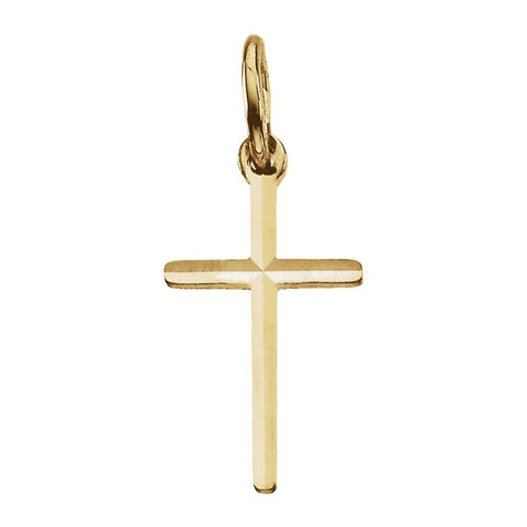 14k Yellow Gold 15.5x10mm Cross Pendant