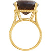 14k Yellow Gold Smoky Quartz Ring, Size 7