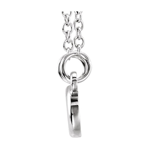 14k White Gold Tiny Posh Infinity-Inspired 16-18" Necklace