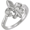 Fleur-De-Lis Ring in Sterling Silver (Size 6)