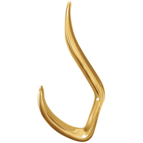 14k Yellow Gold Freeform Pendant