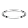 Platinum 1.5mm Half Round Band, Size 4