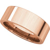 14k Rose Gold 7mm Flat Comfort Fit Band, Size 9