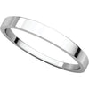 14k White Gold 2.5mm Flat Tapered Band, Size 7.5