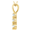 14k Yellow Gold 1/2 CTW Diamond 3-Stone 18" Necklace