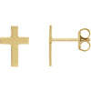 Cross Earrings in 14K Yellow Gold